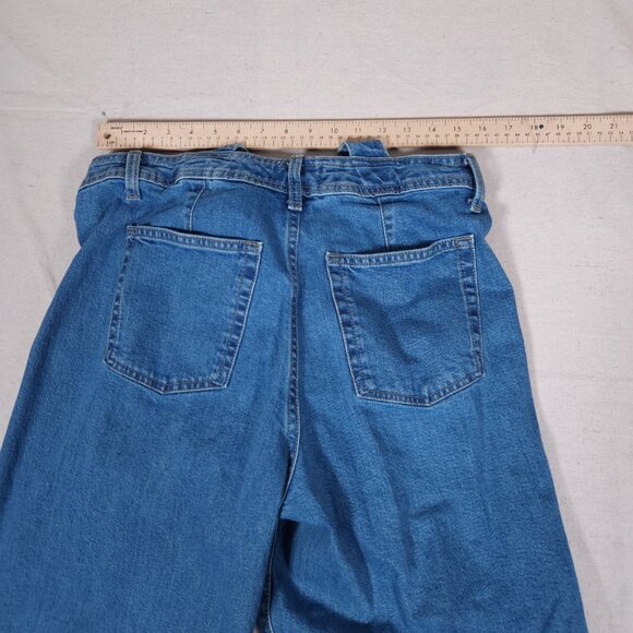 Universal Thread Denim Bib Overalls Womens 12 Jeans Wide Leg Countrycore Work - Picture 5 of 16